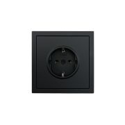 Розетка 1-мест. с/з ПБТ СП ZIMA IP20 16А безвинт. зажим черн. бархат LEZARD 704-4288-122BQC