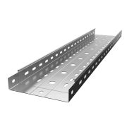 Лоток перфорированный замковый оцинкованный ЛПМЗ-100х50-0,55-3000