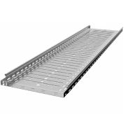 Лоток перфорированный замковый оцинкованный ЛПМЗ-400х100-1,0-3000