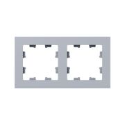 Рамка 2-м Эпика пластик алюм. EKF UP1-FPA-02