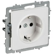 Розетка BRITE РС14-1-0-БрАБ 16А с заземл. защ. шторки механизм арктич. бел. IEK BR-R14-16-K91