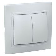 Выключатель 2-кл. СП Кварта 10А IP20 ВС10-2-0-КБ бел. GENERICA EVK20-K01-10-DM