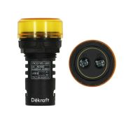 Лампа коммутационная ADDS ЛК-22 d22мм 220В желт. LED DEKraft 25004DEK