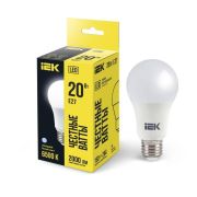 Лампа светодиодная A60 20Вт грушевидная 230В 6500К E27 IEK LLE-A60-20-230-65-E27