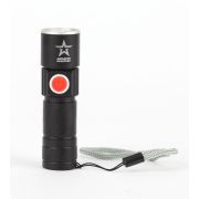 Фонарь светодиодный аккумуляторный MA-601 АР «Циркон» 3Вт регулир. фокус 3 режима Li USB алюм. (блист.) Эра Б0030191