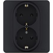 Розетка Inspiria 16А 250В 2х2P+E немецк. стандарт антрацит Leg 673753