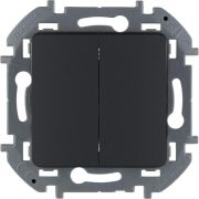 Выключатель 2-кл. Inspiria 10А IP20 250В 10AX механизм антрацит IEK 673623