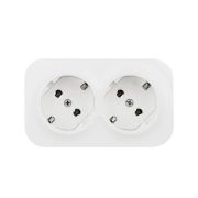 Розетка 2-м ОП Quteo 16А IP20 250В 2х2P+E с заземл. без защ. шторок бел. IEK 782233