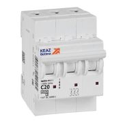 Выключатель автоматический модульный 3п C 20А OptiDin BM63-3C20-4.5-УХЛ3 КЭАЗ 326813