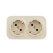 Розетка 2-м ОП Quteo 16А IP20 250В 2х2P+E с заземл. защ. шторки сл. кость IEK 782267